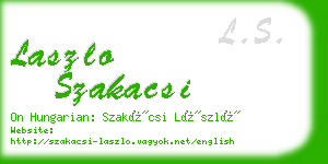 laszlo szakacsi business card